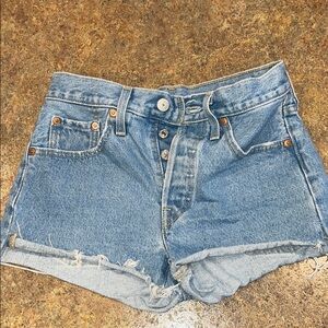 Levi’s Button Fly Denim Blue Women's Shorts